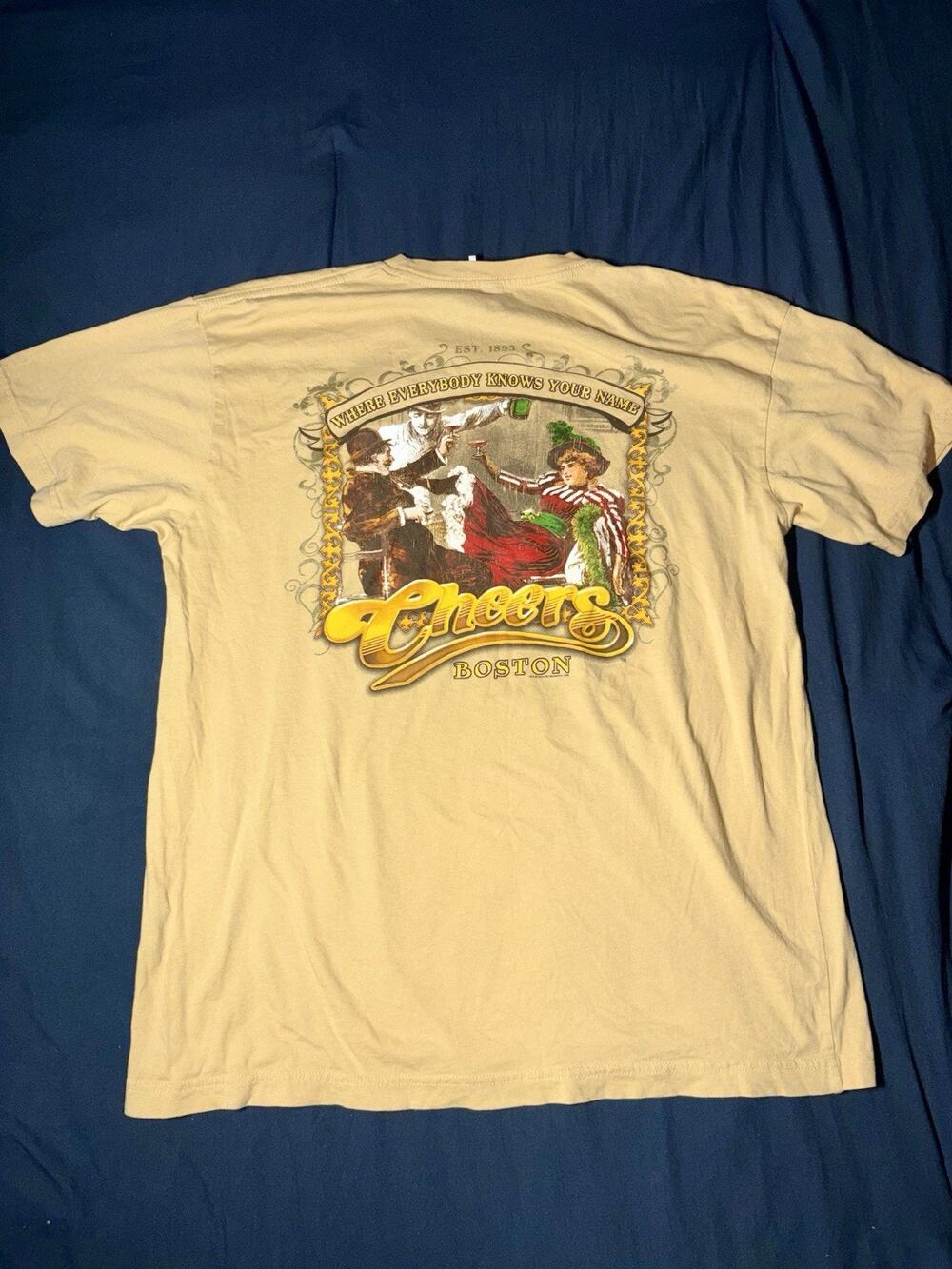 Size XL - Vintage Cheers Boston TV Show T-Shirt